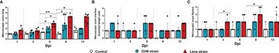 Activation of T-bet, FOXP3, and EOMES in Target Organs From Piglets Infected With the Virulent PRRSV-1 Lena Strain